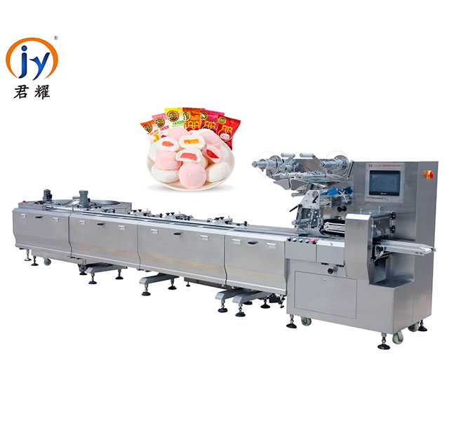  Machine à emballer automatique d'oreiller de guimauve d'alimentation